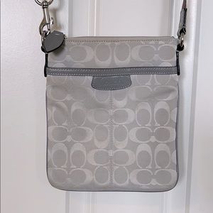 Silver Coach Crossbody Purse